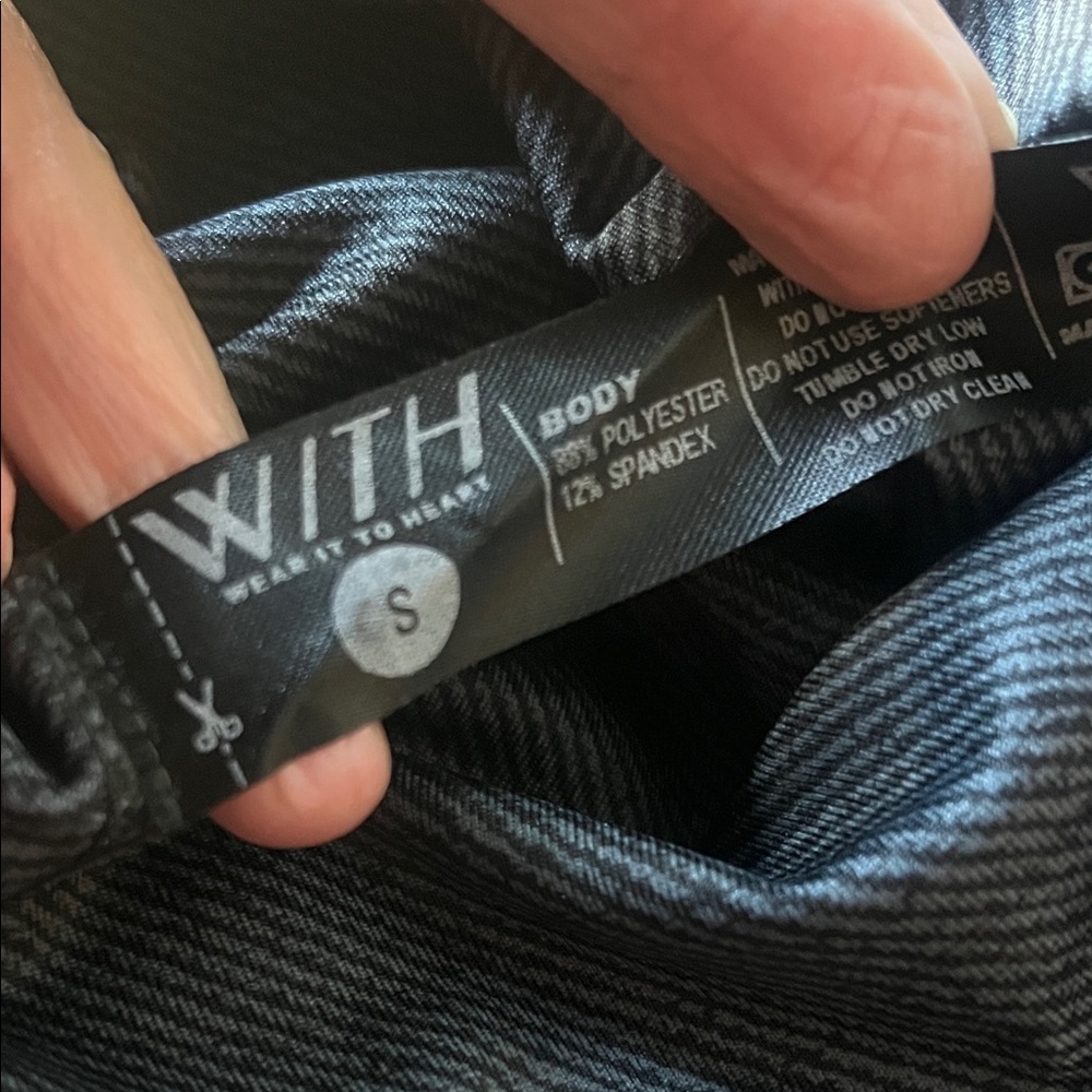 WITH Reversible High Waist Leggings Black White Viva Zebra - Picture 9 of 10